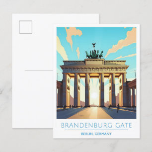 Brandenburg Gate Berlin Germany Travel Postcard