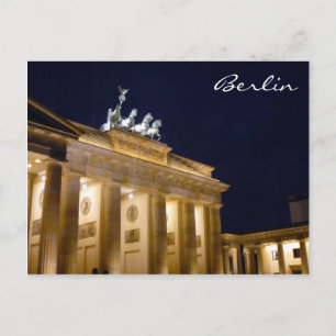 brandenburg gate berlin postcard