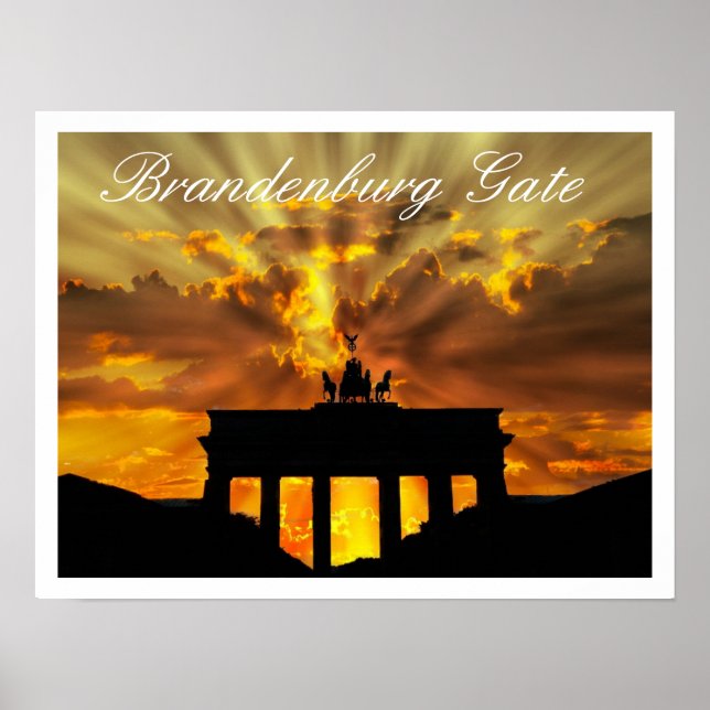 Brandenburg Gate, Brandenburger Tor, Berlin Poster (Front)