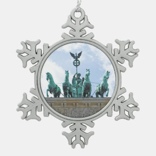 Brandenburg Gate - Brandenburger Tor Snowflake Pewter Christmas Ornament