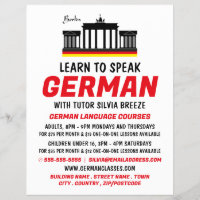 Brandenburg Gate, German Language Course Advert