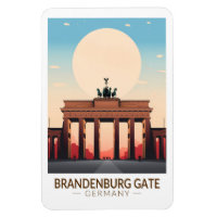Brandenburg Gate Germany Travel Art Vintage