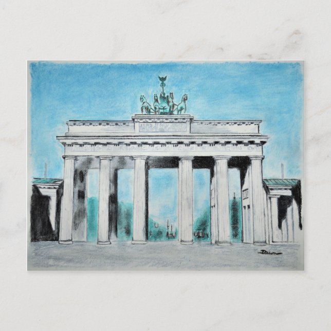 Brandenburg Gate Sketch Postcard (Front)