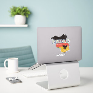 Brandenburg Germany Retro State Map Vintage