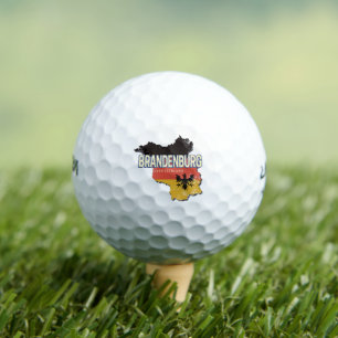 Brandenburg Germany Retro State Map Vintage Golf Balls