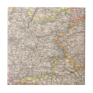 Brandenburg, Posen Atlas Map Ceramic Tile