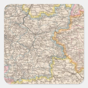 Brandenburg, Posen Atlas Map Square Sticker