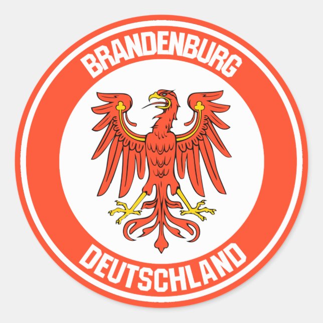 Brandenburg Round Emblem Classic Round Sticker (Front)