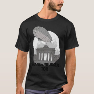 Brandenburger Tor Berlin Germany Silhouette Outlin T-Shirt