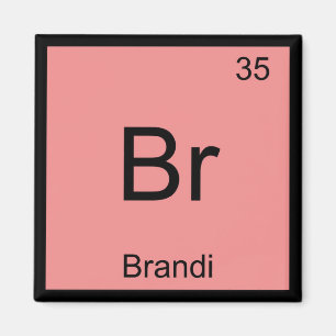 Brandi Name Chemistry Element Periodic Table Magnet
