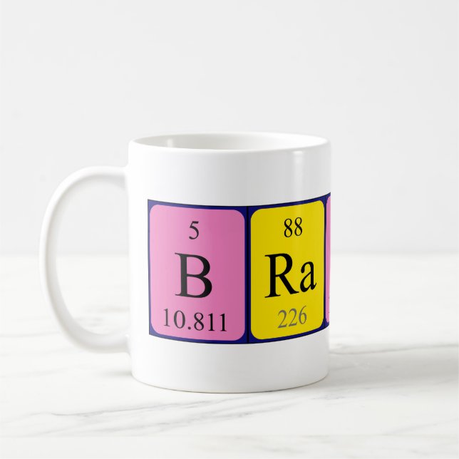 Brandin periodic table name mug (Left)