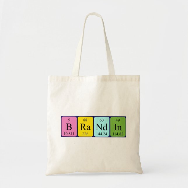 Brandin periodic table name tote bag (Front)
