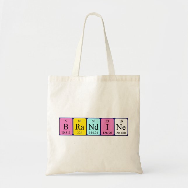 Brandine periodic table name tote bag (Front)