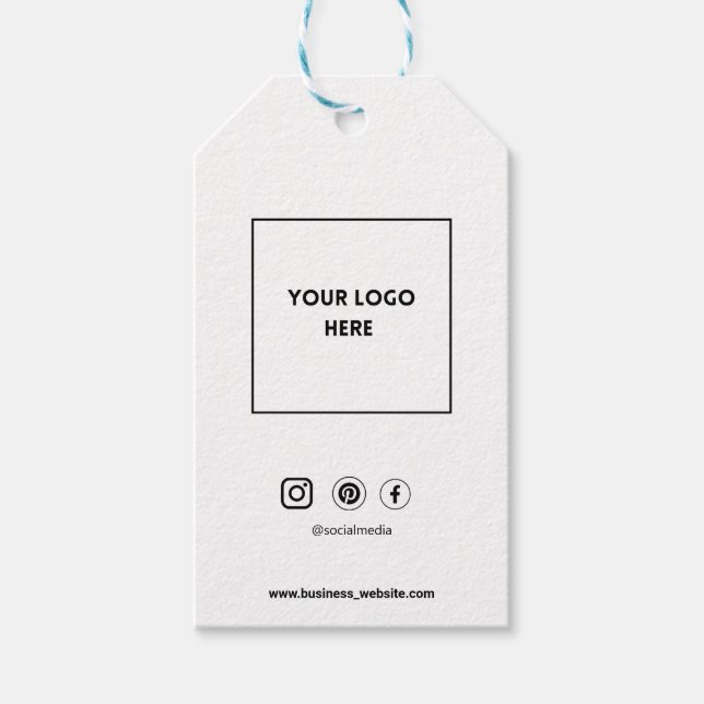 Branding Bliss: Customisable Logo Gift Tag (Front)