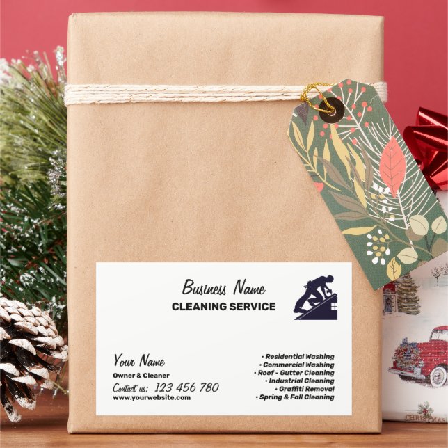 Branding For Pressure Cleaning Business Rectangular Sticker (Holiday)
