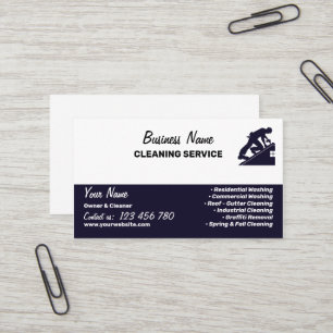 Branding For Pressure Washing Cleaning Business Card