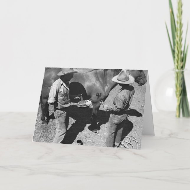 Branding horses with the pitchfork brand card (Front)