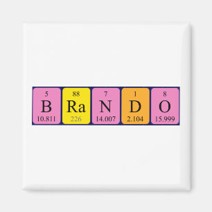 Brando periodic table name magnet