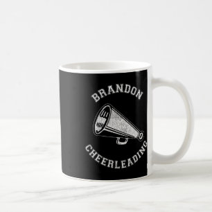 Brandon Cheer Distressed Retro 90's Cheerleader Coffee Mug