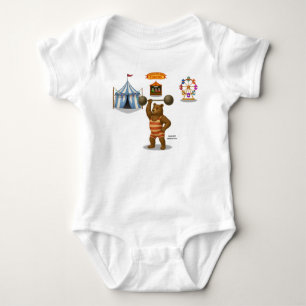 Brandon, circus strong-bear baby bodysuit