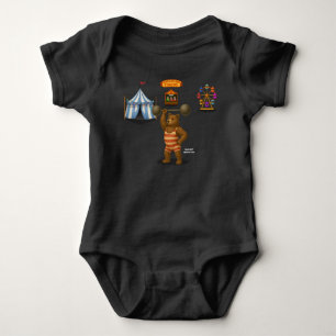 Brandon, circus strong bear baby bodysuit