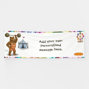 Brandon, circus strong bear banner