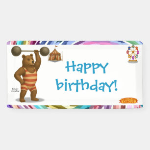 Brandon, circus strong-bear banner