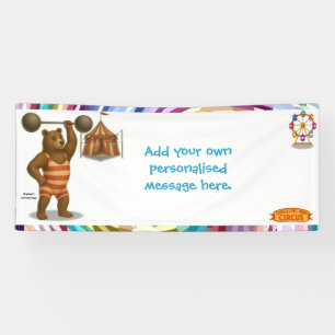 Brandon, circus strong-bear banner