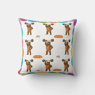 Brandon, circus strong bear cushion