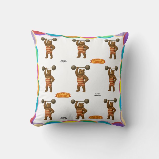 Brandon, circus strong bear cushion (Front)