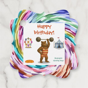 Brandon, circus strong-bear favour tags