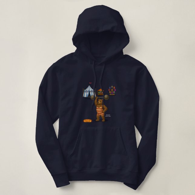 Brandon, circus strong bear hoodie (Design Front)