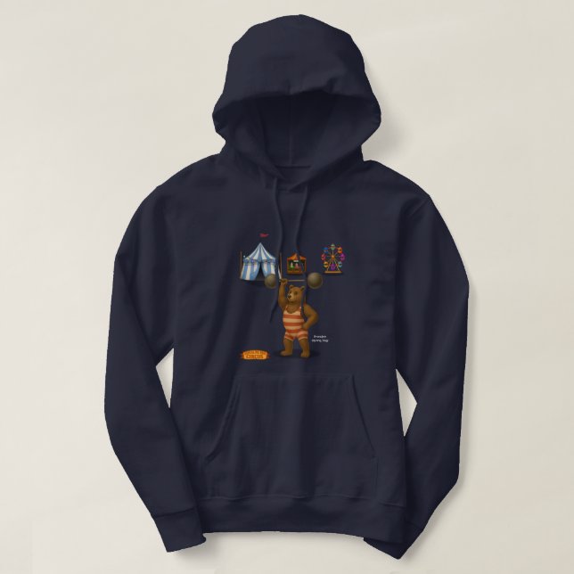 Brandon, circus strong bear hoodie (Design Front)