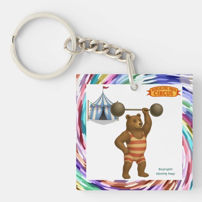 Brandon, circus strong bear key ring (Front)