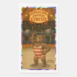 Brandon, circus strong bear napkin