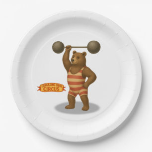 Brandon, circus strong-bear paper plate