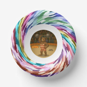 Brandon, circus strong bear paper plate