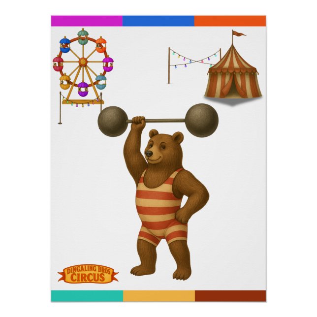 Brandon, circus strong-bear poster (Front)