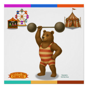 Brandon, circus strong bear poster