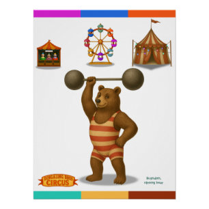 Brandon, circus strong bear poster