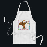 Brandon, circus strong-bear standard apron<br><div class="desc">Brandon may be big and brawny, but he’s also warm-hearted and determined. Proudly lifting enormous barbells above his head, he’s the circus’s beloved gentle giant. With a striped old-fashioned strongman suit and a soft smile, Brandon inspires everyone to discover their own inner strength. You can find lots of other Dingaling...</div>