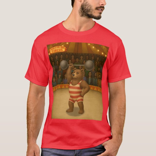 Brandon, circus strong-bear T-Shirt (Front)