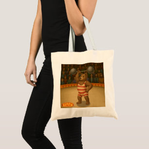 Brandon, circus strong-bear tote bag