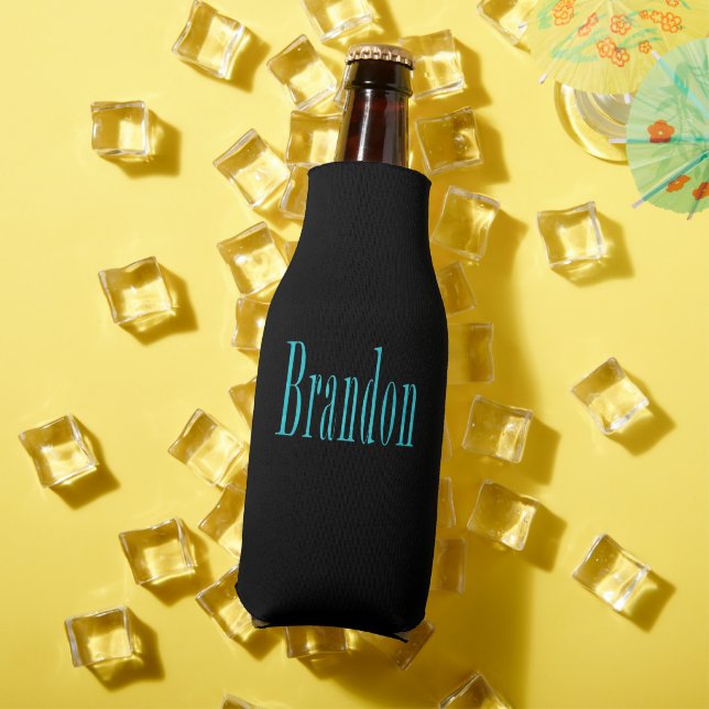 "Brandon" Mans Name Bottle Cooler Holder (In Situ Summer)