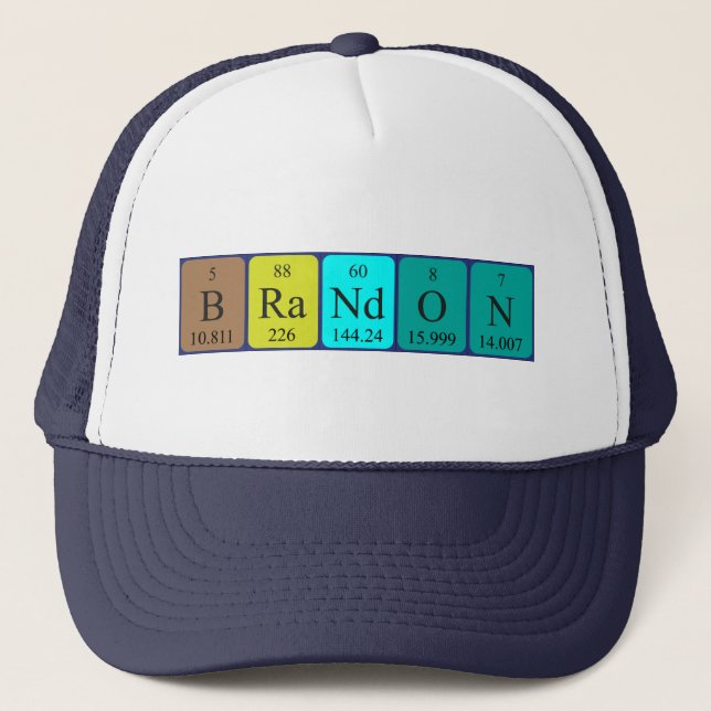 Brandon periodic table name hat (Front)