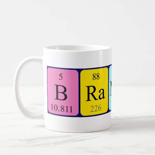 Brandon periodic table name mug (Left)