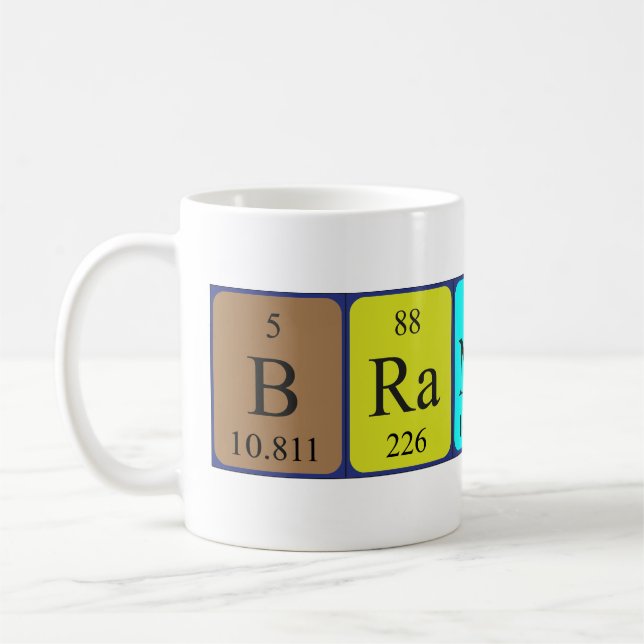 Brandon periodic table name mug (Left)