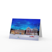 Brandon Vermont on a winter night