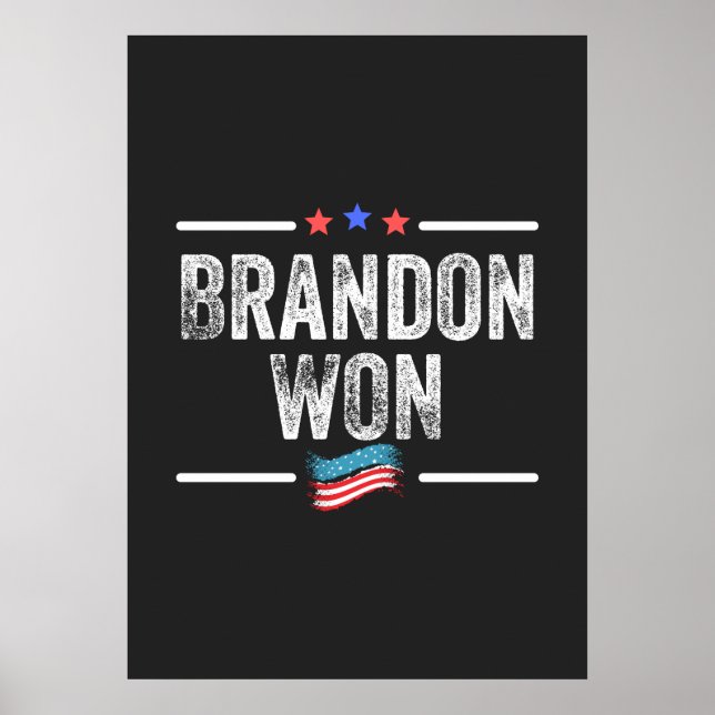 brandon won, brandon won funny, brandon won americ poster (Front)