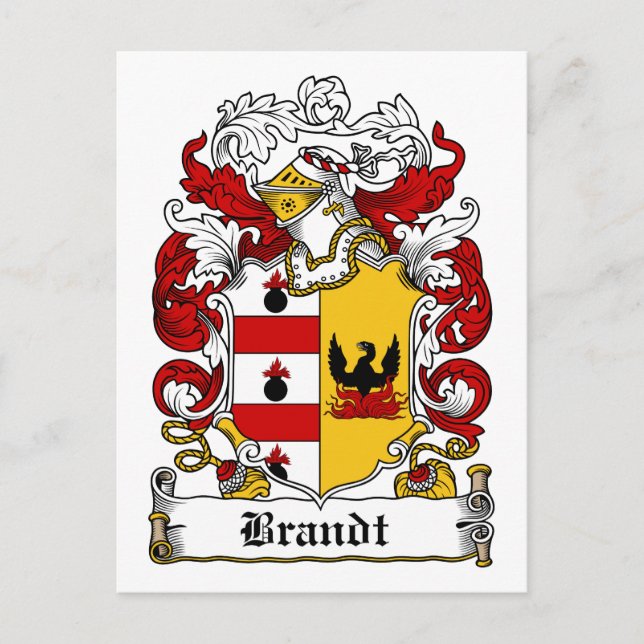 Brandt Family Crest Postcard (Front)